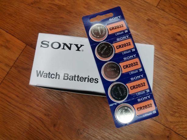Батарейки Sony Сони CR2032 2032 круглые таблетки ORG БЛИСТЕР 5 ШТ