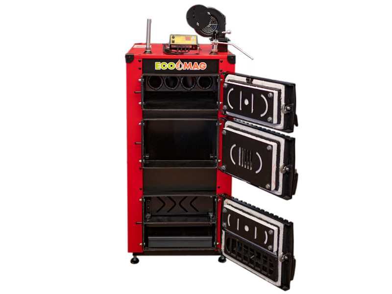 Kocioł piec NADMUCHOWY na WĘGIEL + DREWNO + CHRUST 5 klasa 27 kW