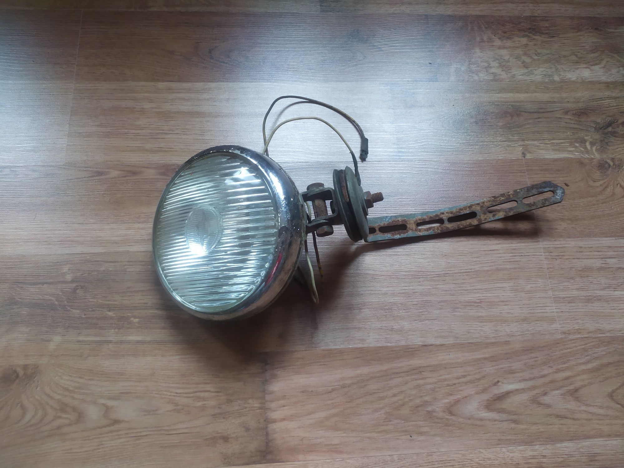 Reflektor Lampa przednia przód motocyklowa przeciwmgielna stara PRL