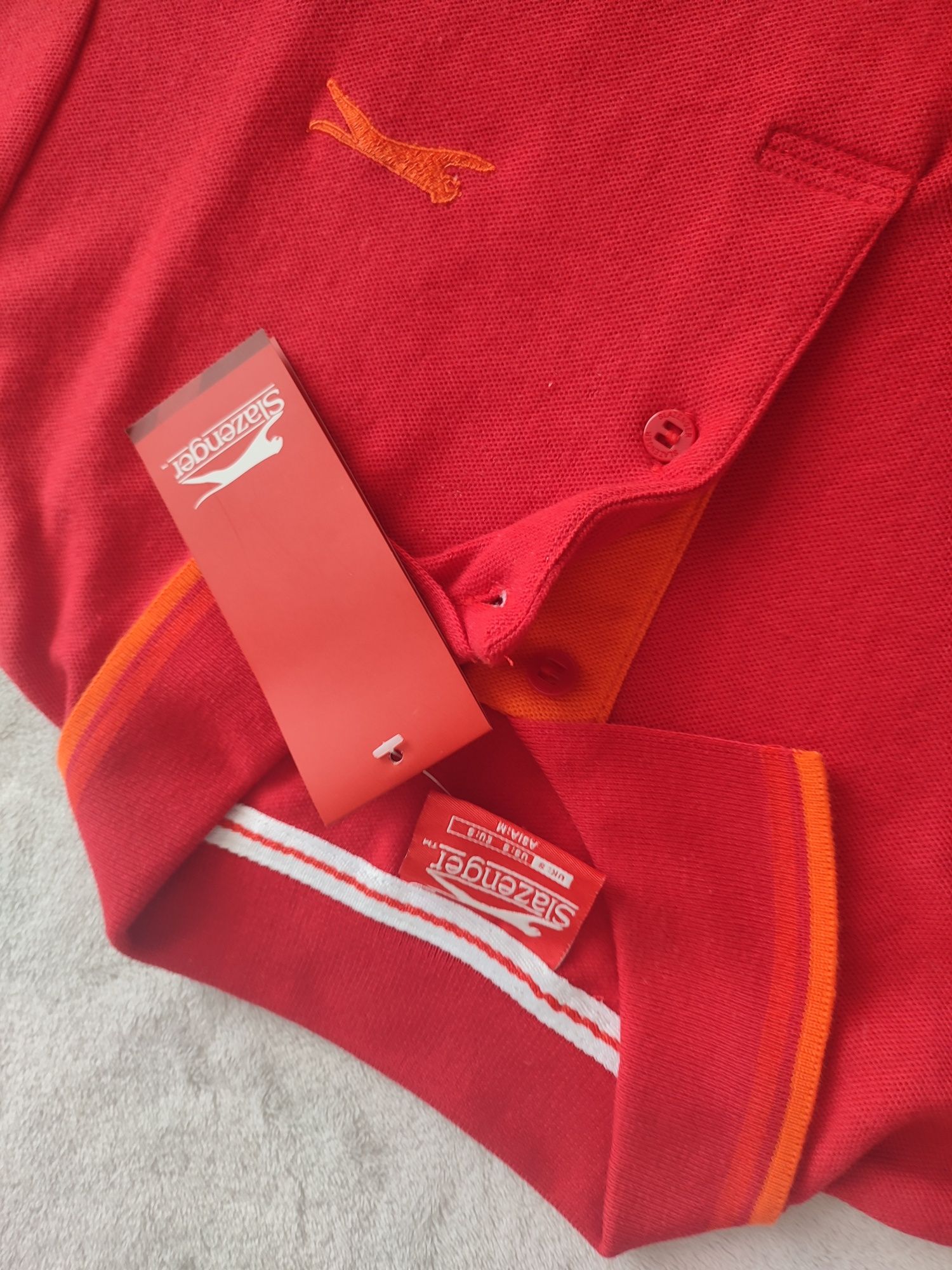 Nowa czerwona koszulka polo rozmiar S Slazenger