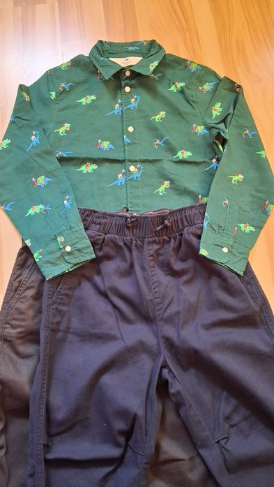 Koszula i spodnie firmy h&m, rozmiar 134/140