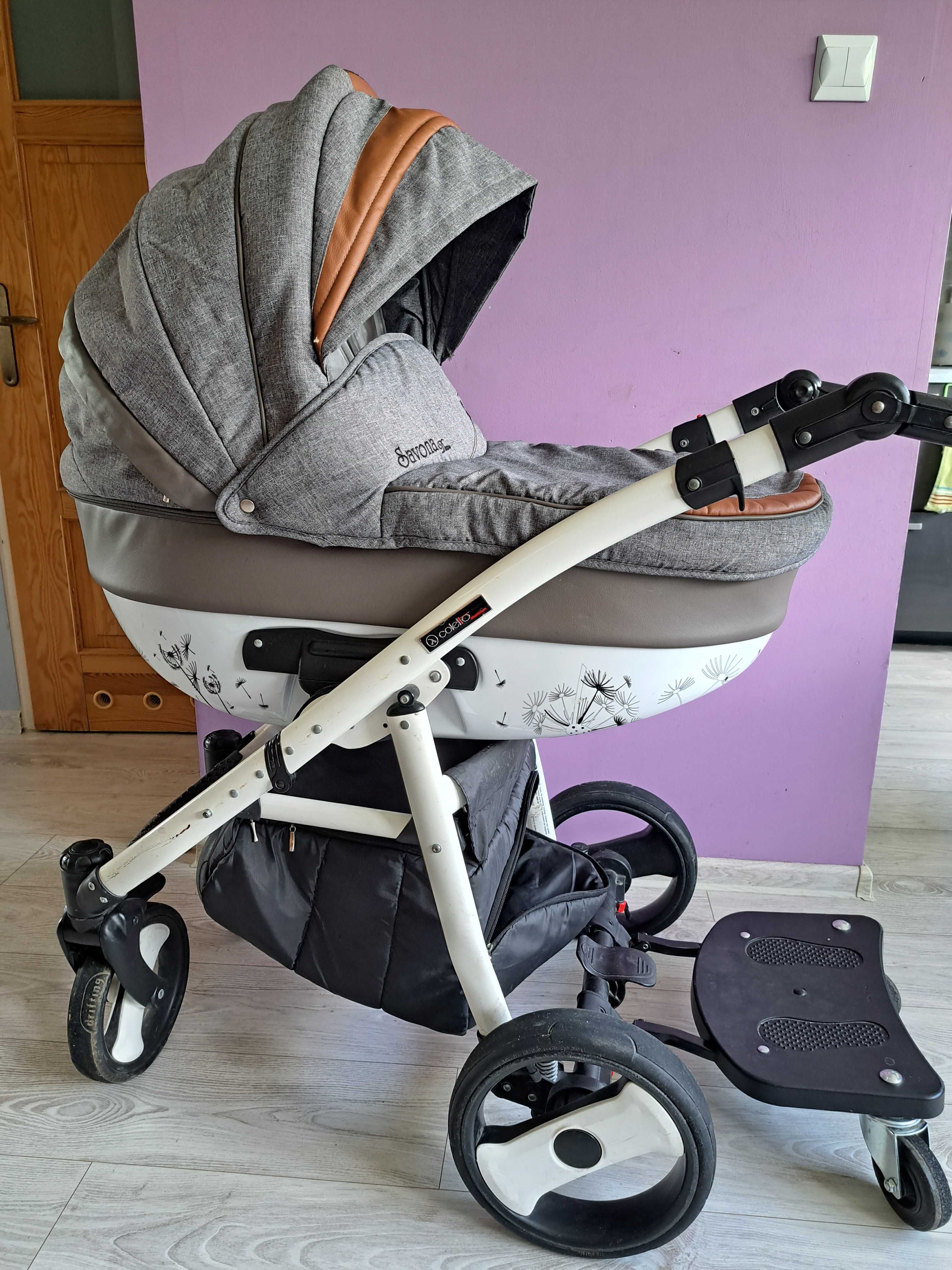 Wózek Coletto, 2 in 1 z dostawką