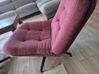 Fotel z podnóżkiem HAVBERG Ikea kolor czerwony