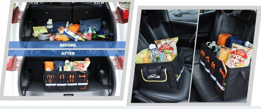 Składany organizer samochodowy do bagażnika