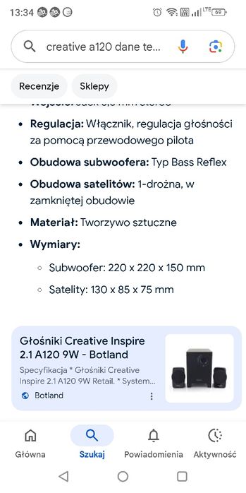 Sprzedam głośniki komputerowe