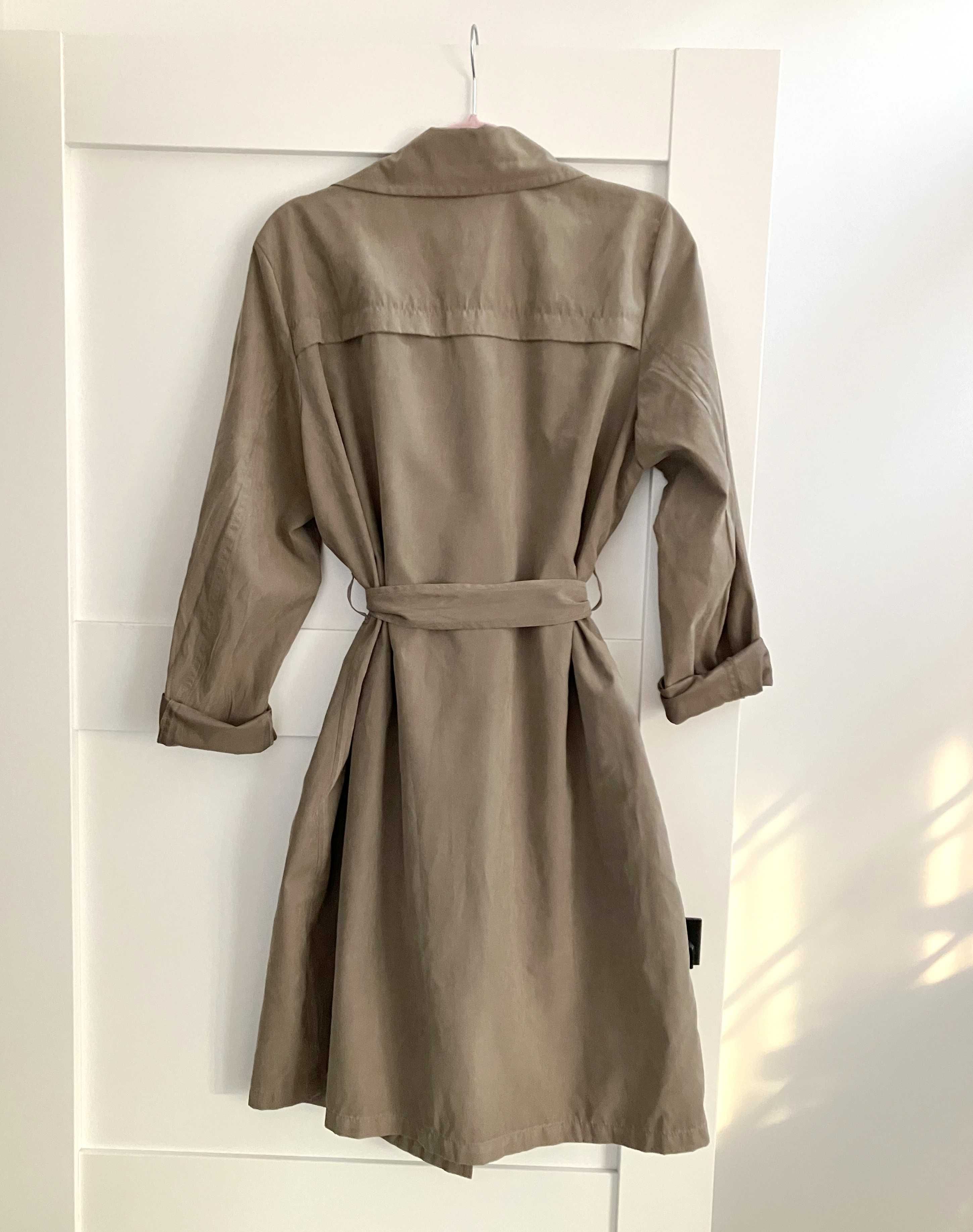 Wiosenny trencz Vero Moda khaki L basic płaszcz