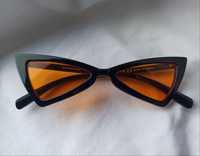 Óculos lentes triangulares e laranja ASOS