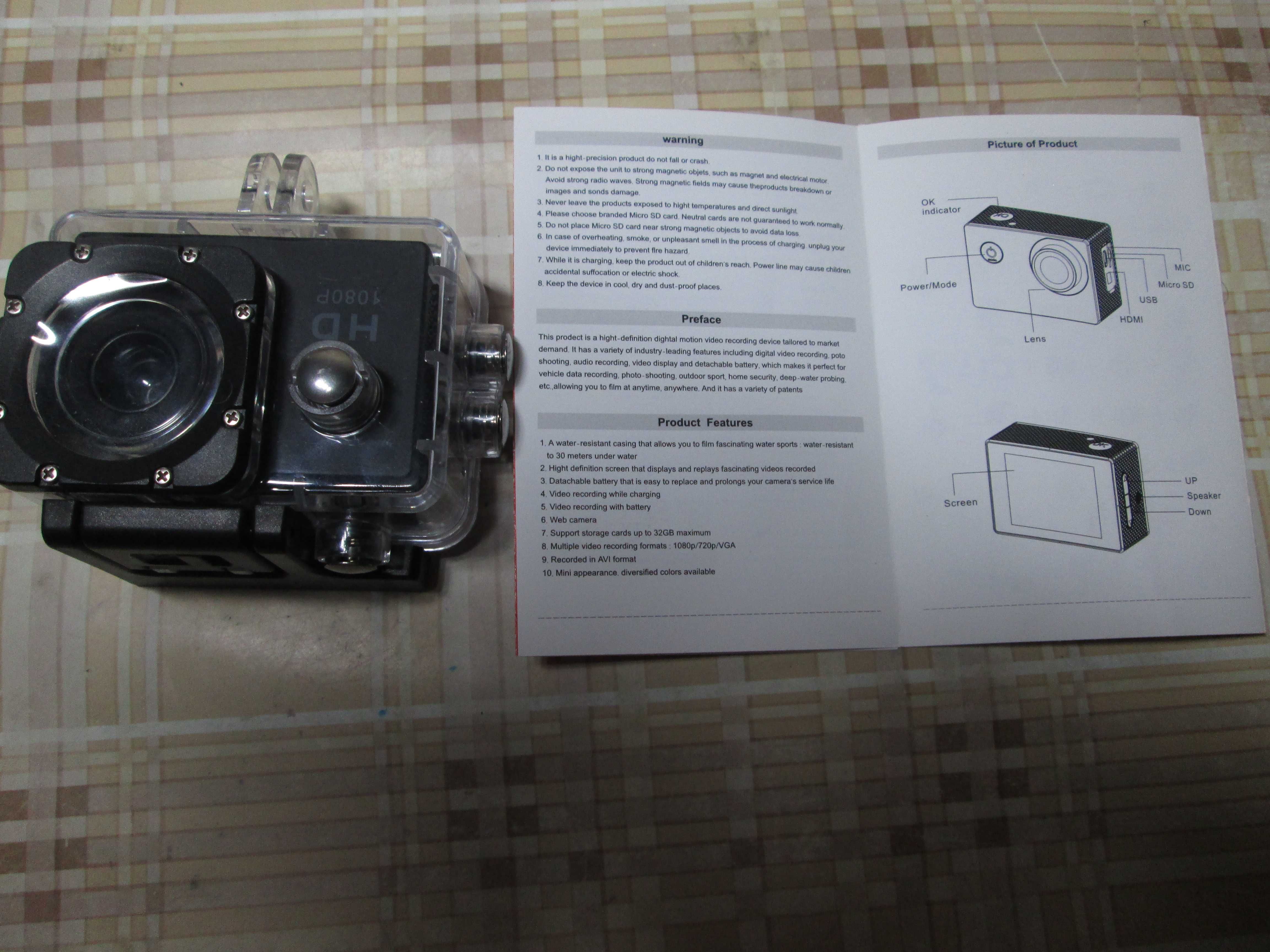 Спортивная водонепроницаемая камера PDV 3600