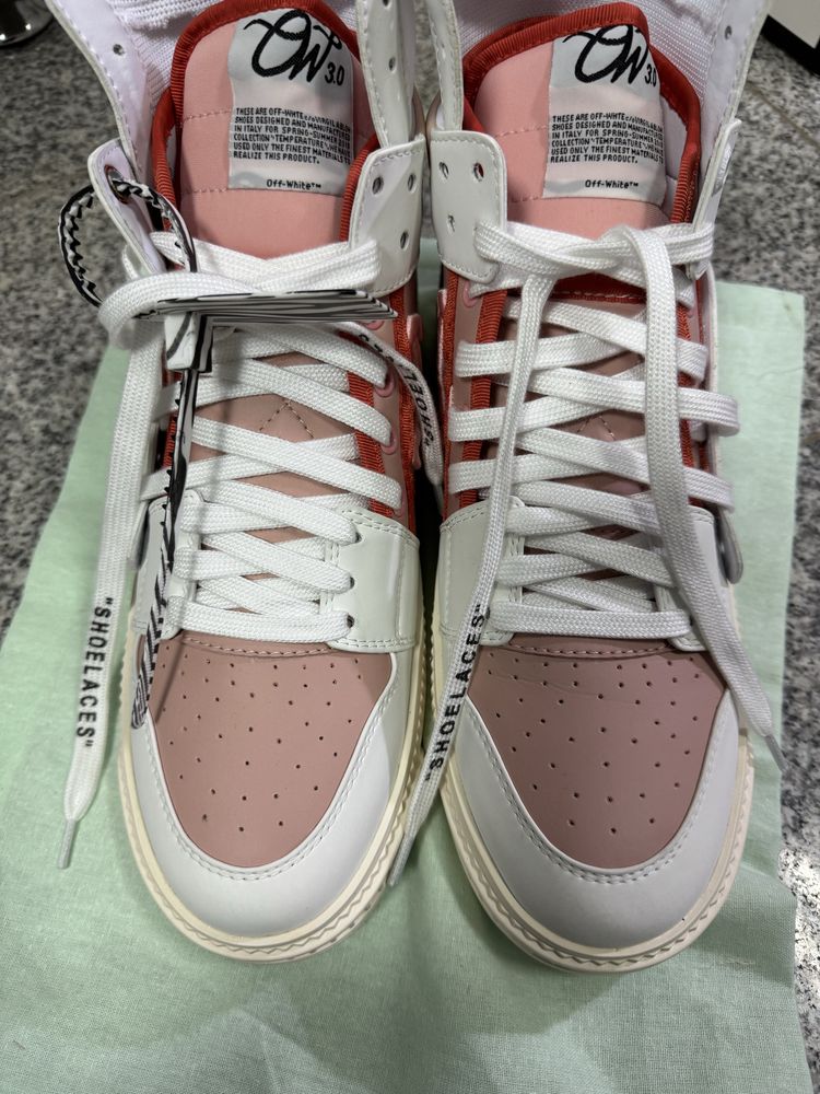 Кросівки кеди білі шкіряні 3.0 Off Court Off-White хайтопи 41р.