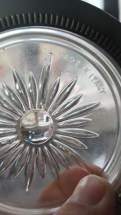 Coaster/base para copos prata e cristal