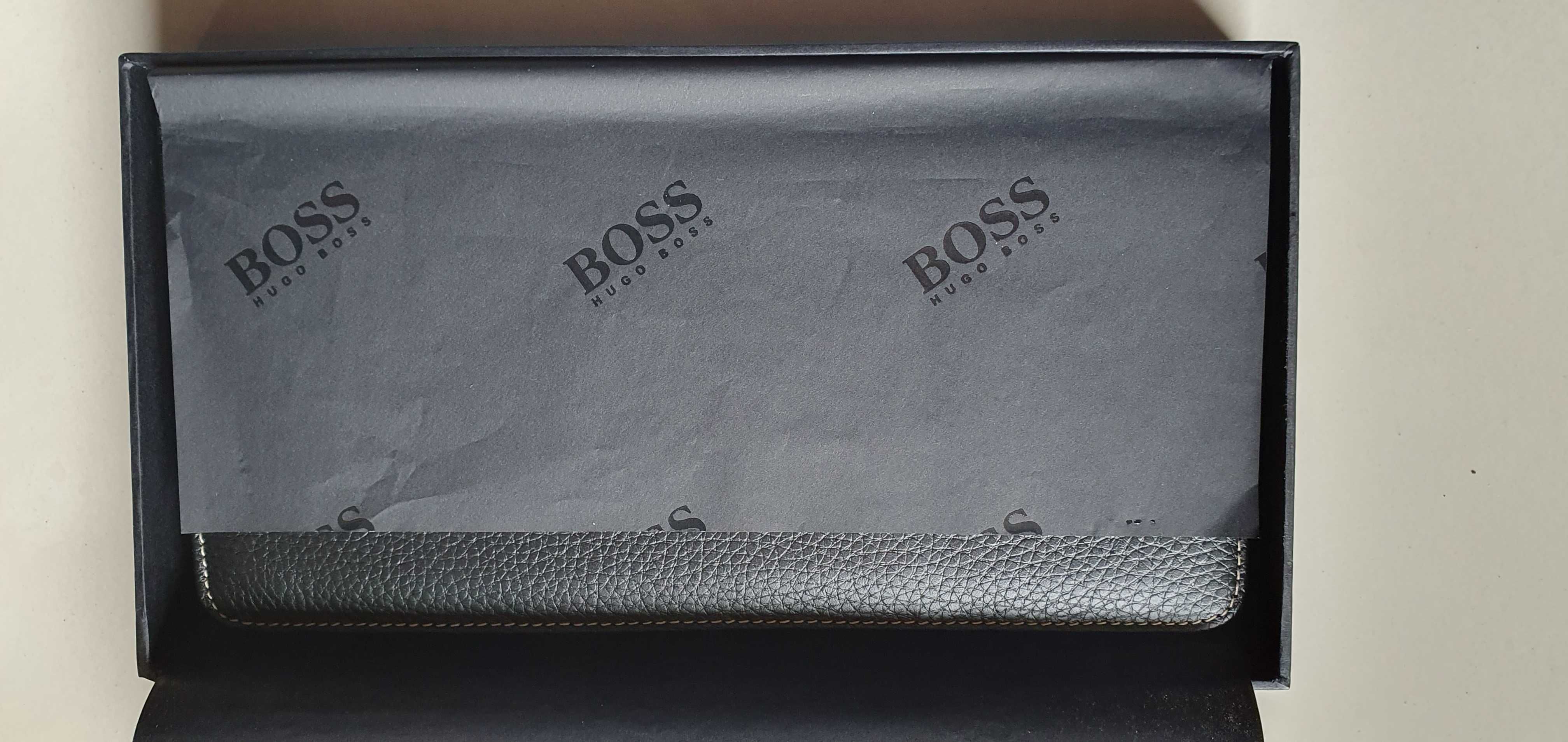 Portfel, organizer, cardholder premium Hugo Boss skóra naturalna
