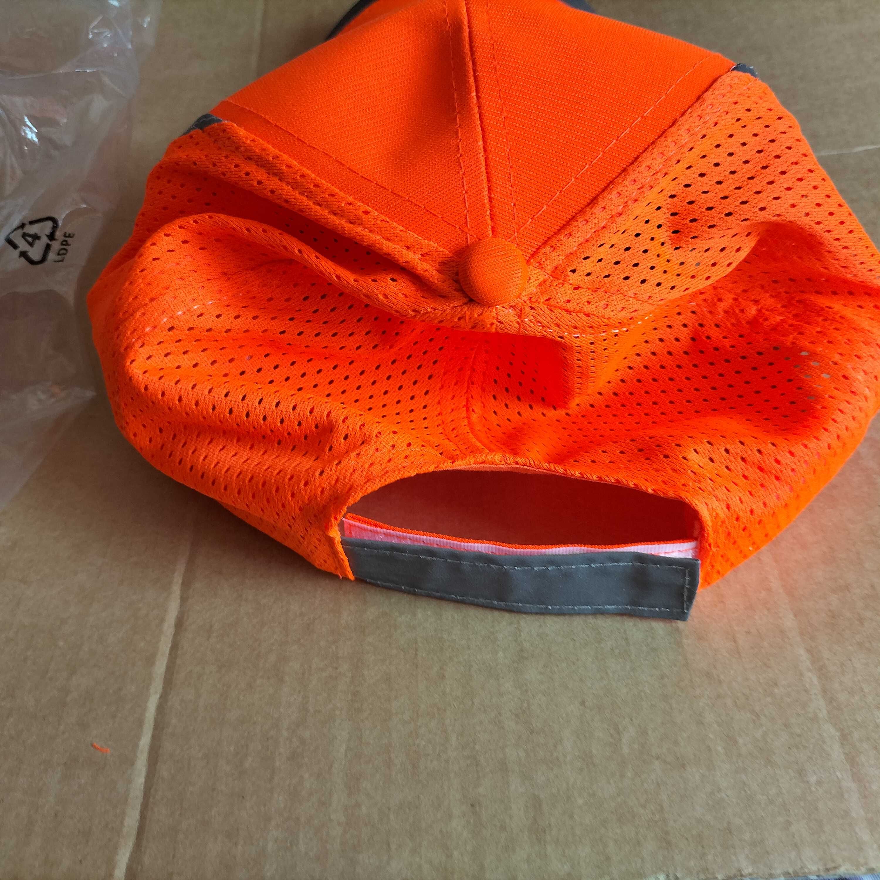 Czapka z daszkiem, odblaskowa, fluorescencyjna - nowa ! Firmy CXS.