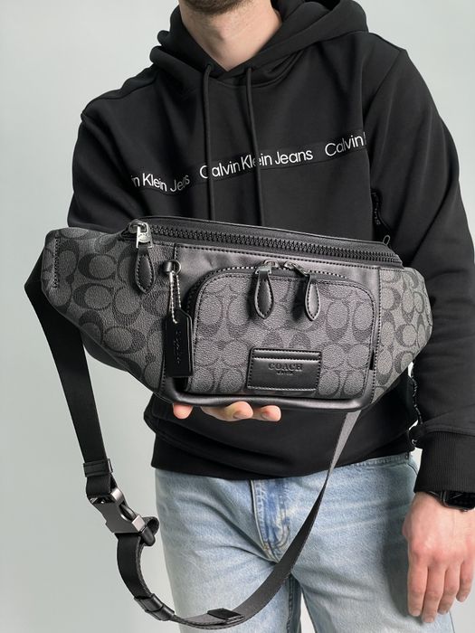 Сумка чоловіча бананка Соach Track Belt Bag Grey