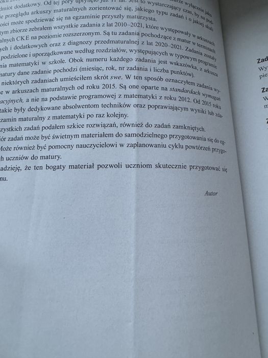 zbiór zadań maturalnych matematyka poziom rozszerzony PAZDRO