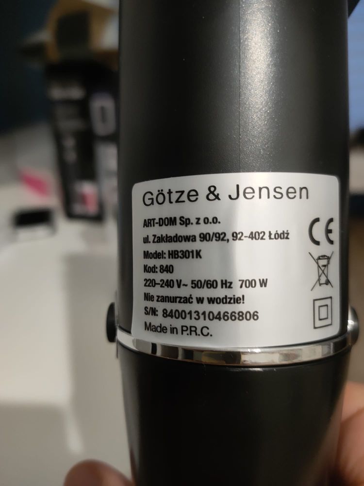 Blender ręczny nowy Götze&Jensen HB301K