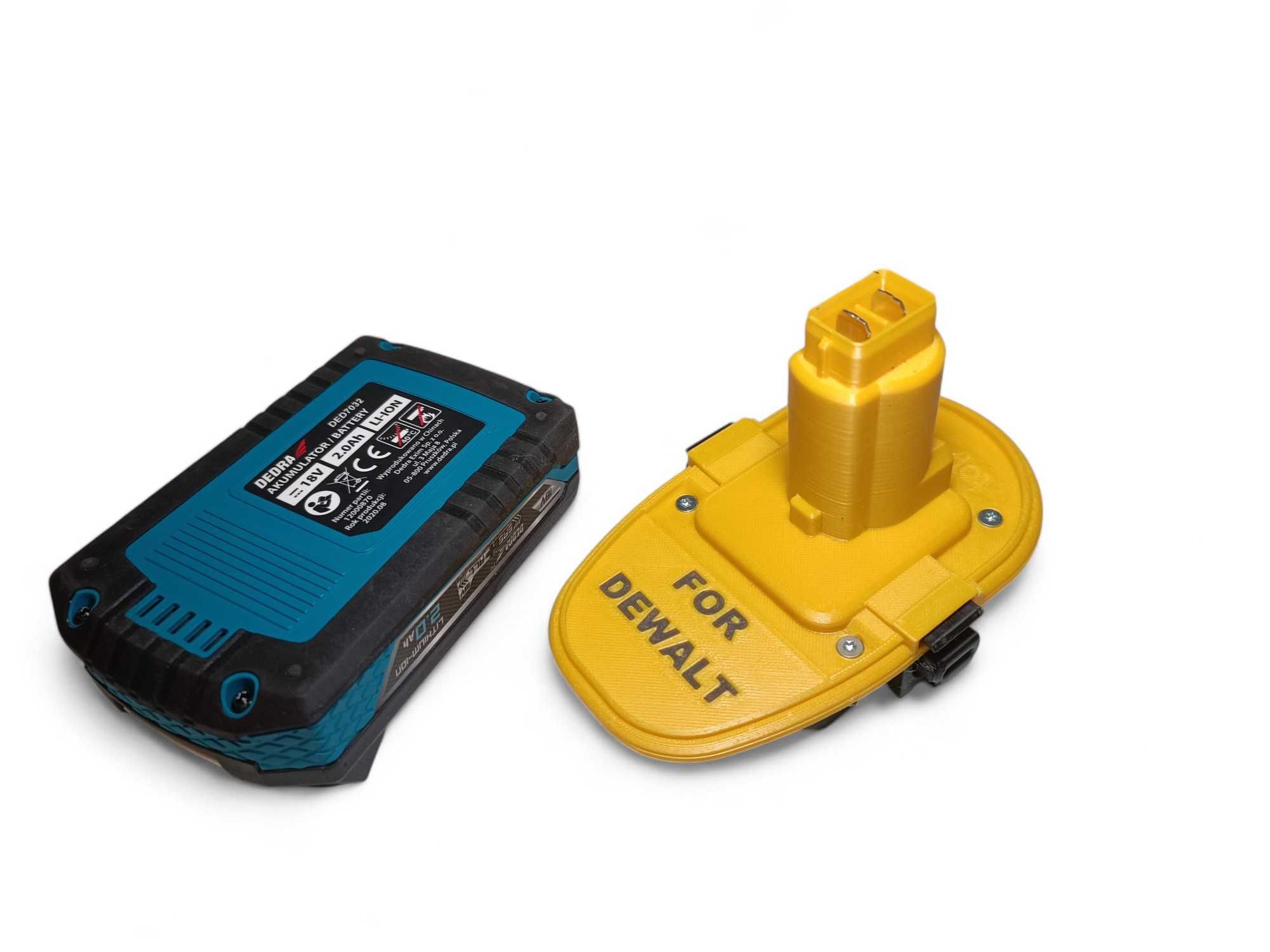 Adapter Dewalt XRP 18V starego typu na baterie Dedra przejściówka