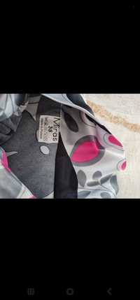 Bluzeczka różowo-szaro-czarna 38