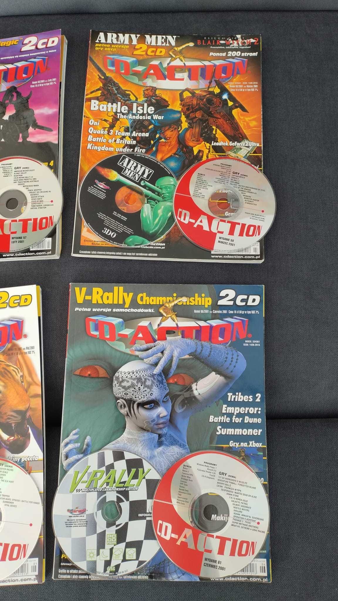 CD-Action 1, 2, 3, 4, 5, 6 / 2001 (gazety+płyty)