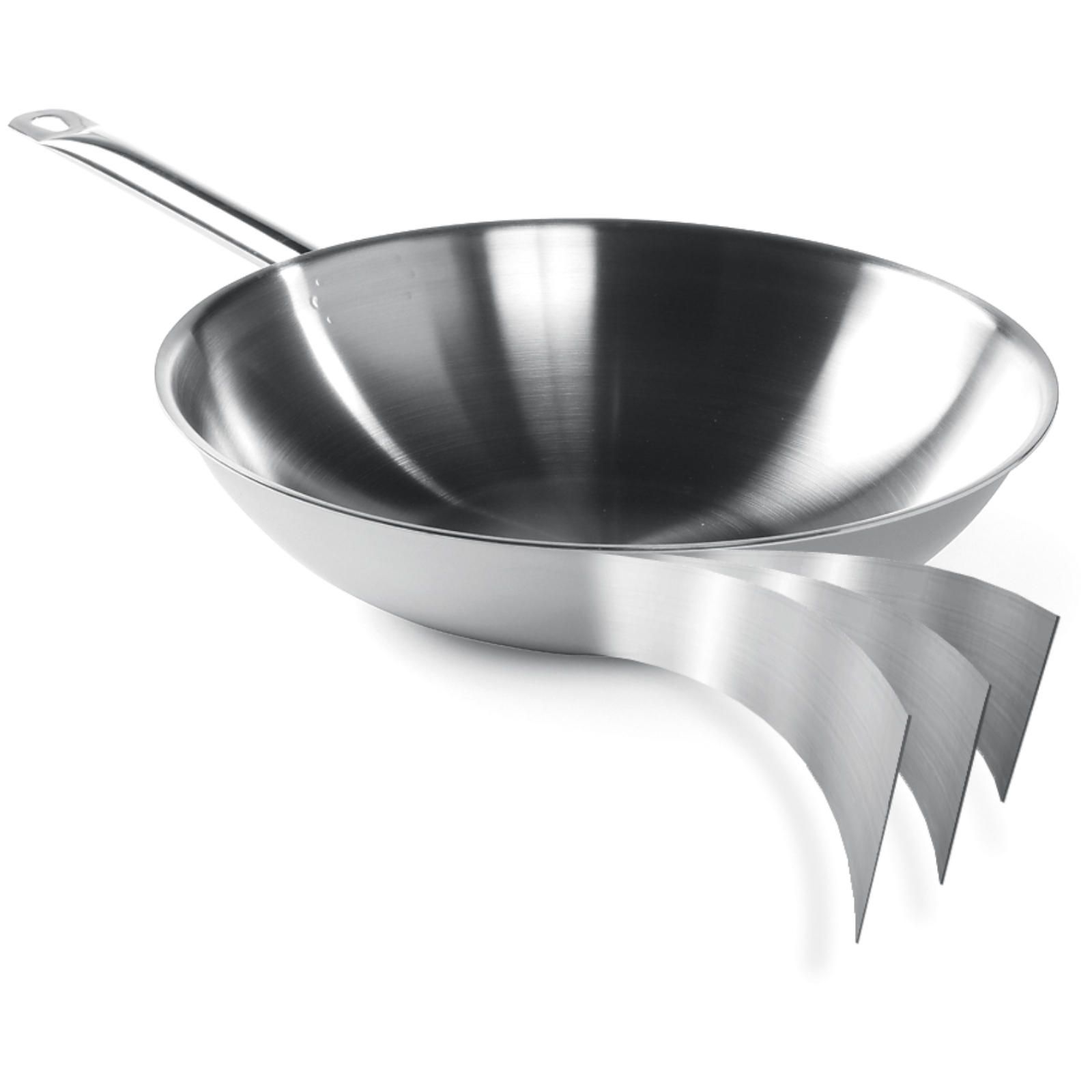 patelnia wok 3-ply - bez pokrywki - hendi 839003