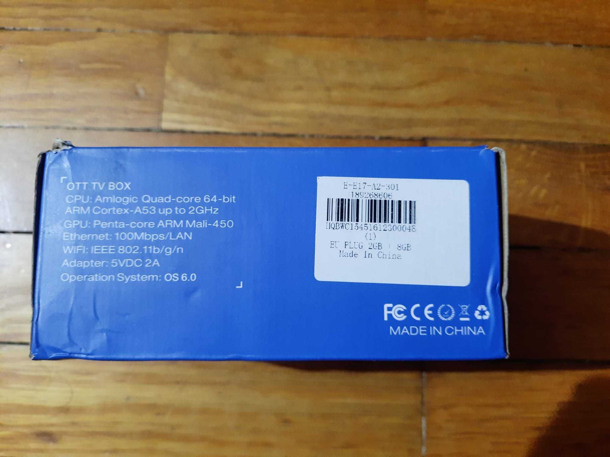 Box Tv IPTV Android 4K 2Gb + 8 Gb