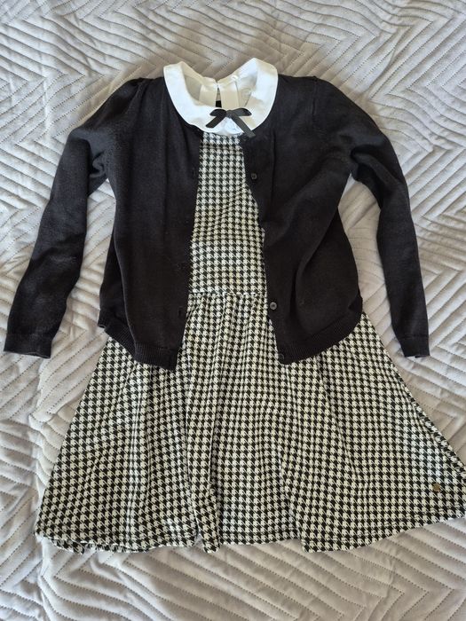 Strój galowy elegancki komplet sukienka dziewczynki rozm. 128