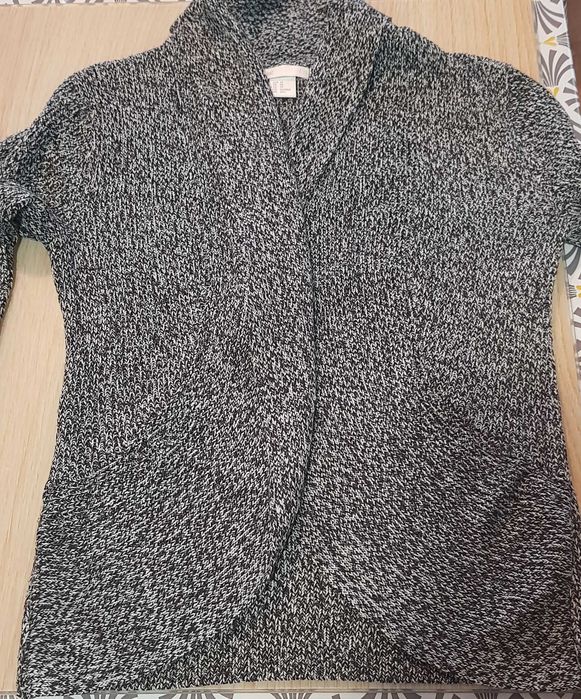 Sweter damski melanż szary XS