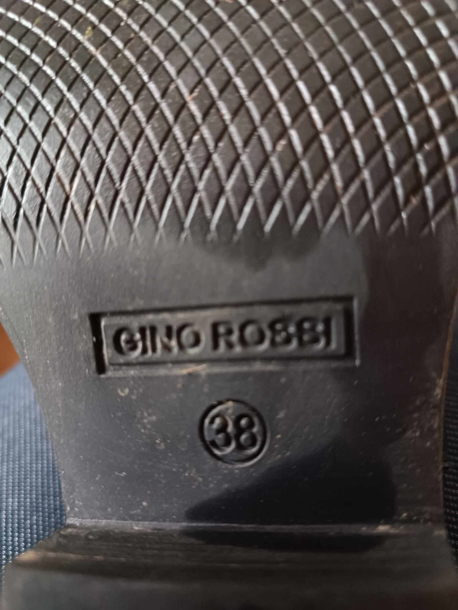 Botki Gino Rossi skórzane skóra naturalna czarne kowbojki 38 vintage