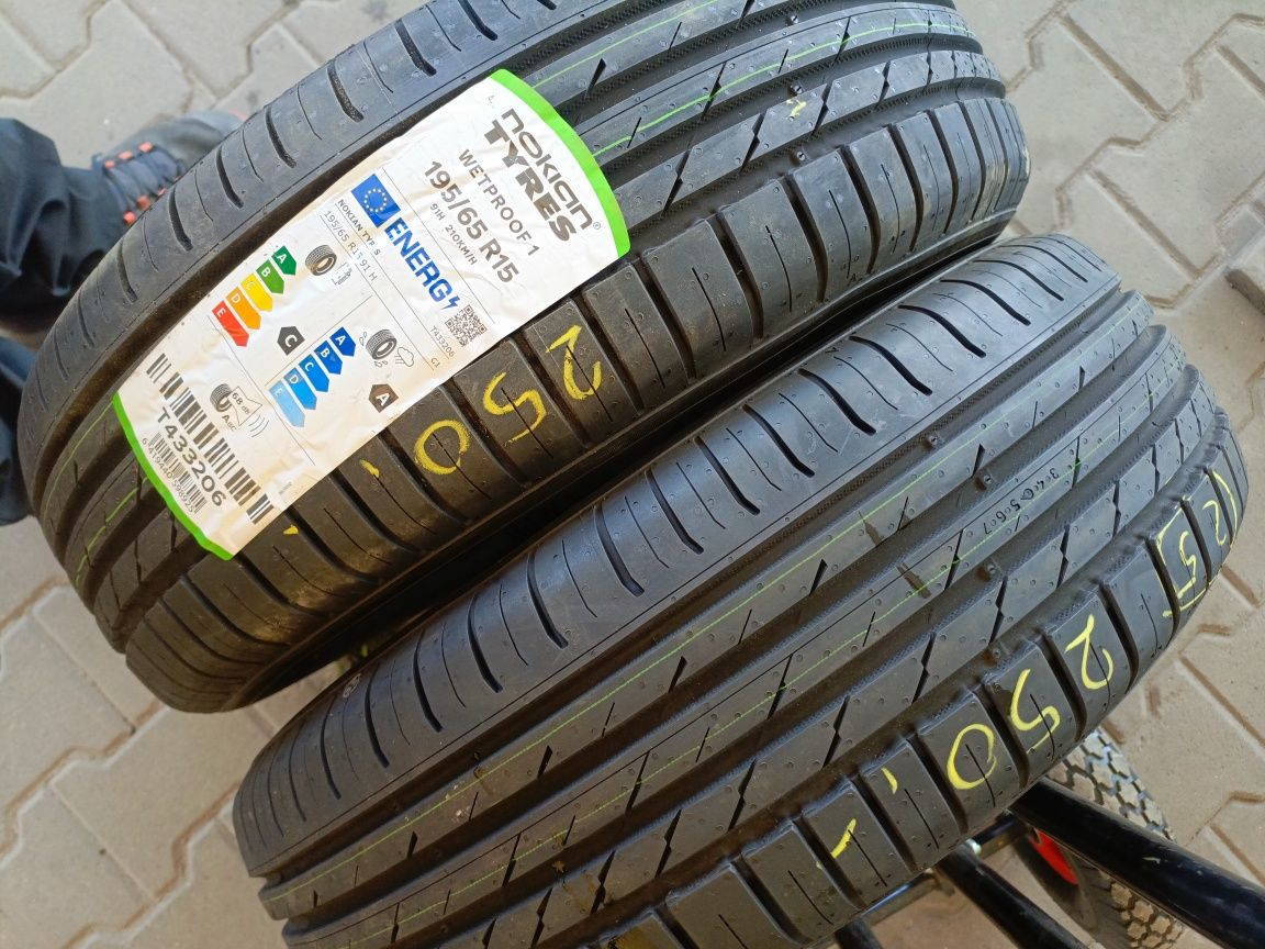 Nowe opony letnie 195/65/15 Nokian 2 sztuki 2024r