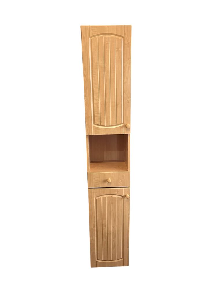 Slupek lazienkowy regal pokojowy salon wysoki braz retro mat