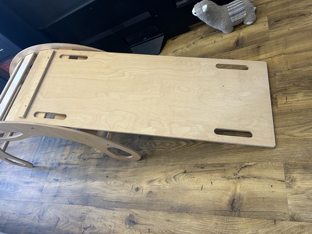 Bujak Montessori drewniany + ZJEZDŻALNIA + materac