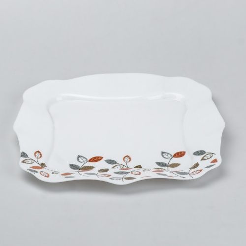 Посуд:  Столовий сервіз на 6 персон керамічний Leaf, білий