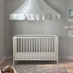 IKEA Gulliver berço / cama de grades + colchão e roupa de cama