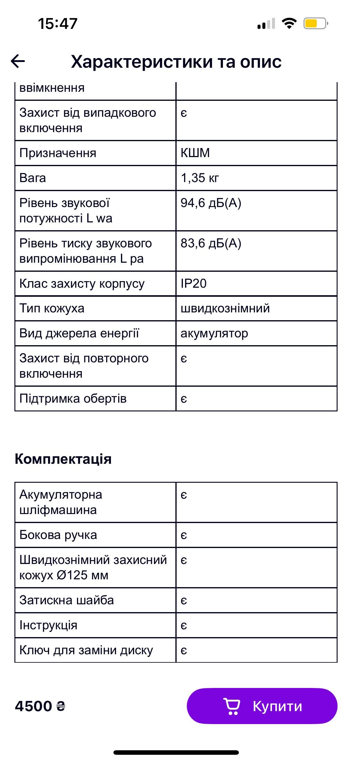 Акумуляторна Болгарка Dnipro-M DGA 201 BC Ultra. Нова.