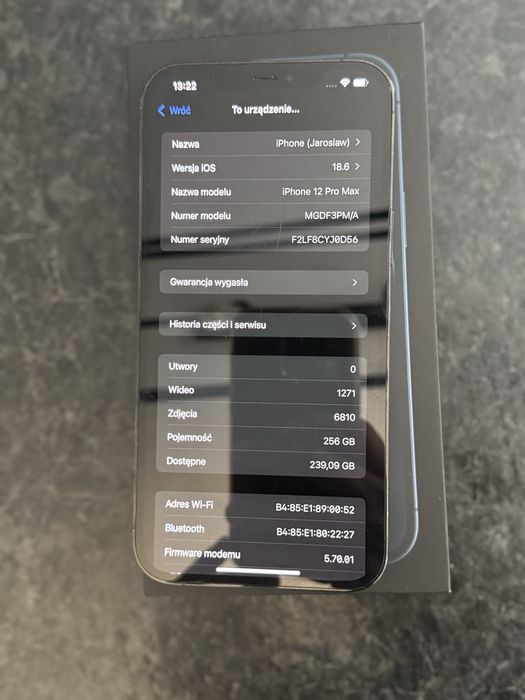 Iphone 12 pro max 256GB stan bardzo dobry