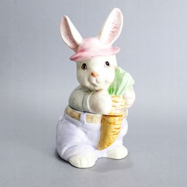 ceramiczny pojemnik figurka królik