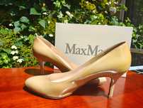 Eleganckie beżowe szpilki MaxMara używane tylko 1 raz