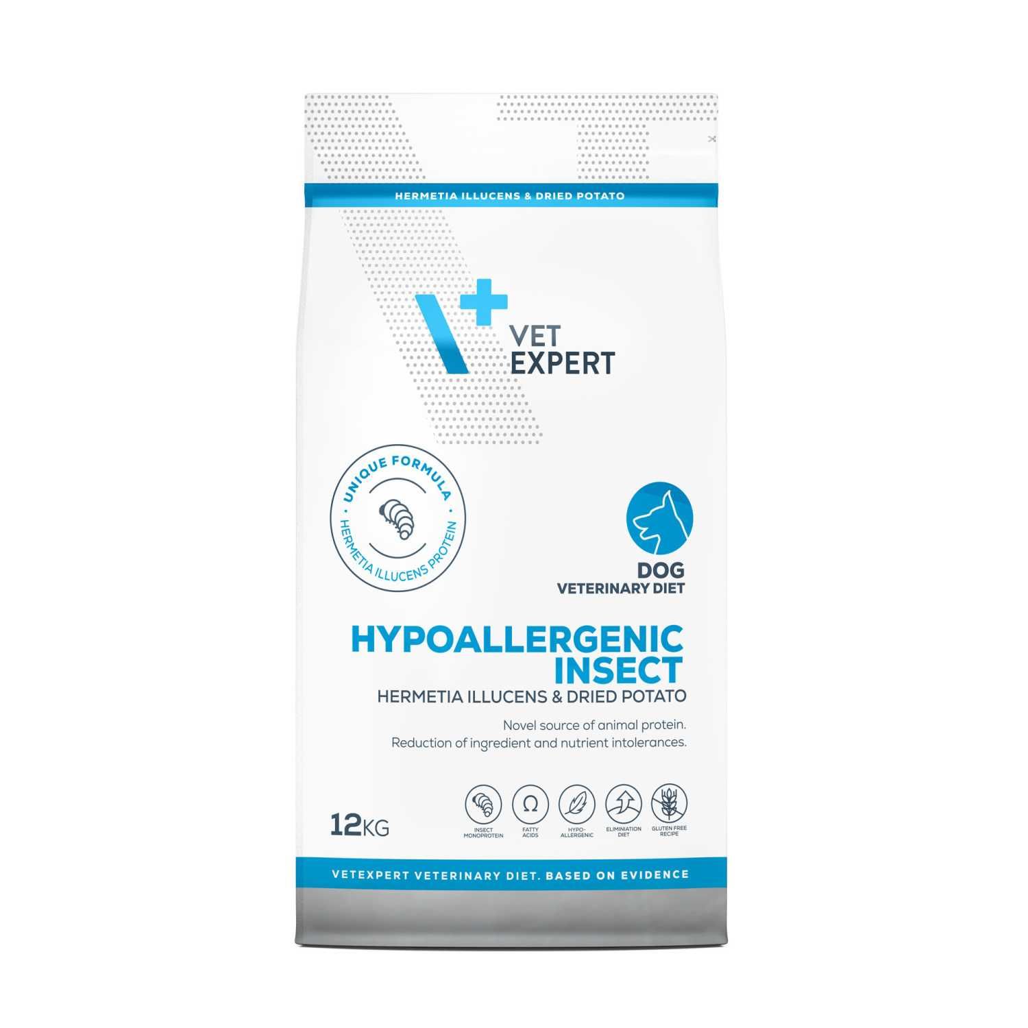 VET EXPERT HYPOALLERGENIC INSECT karma weterynaryjna dla psów 12 kg