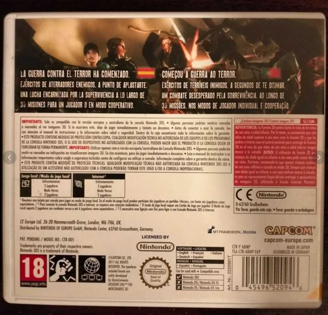 Resident Evil 3D The Mercenaries [Nintendo 3DS PAL]