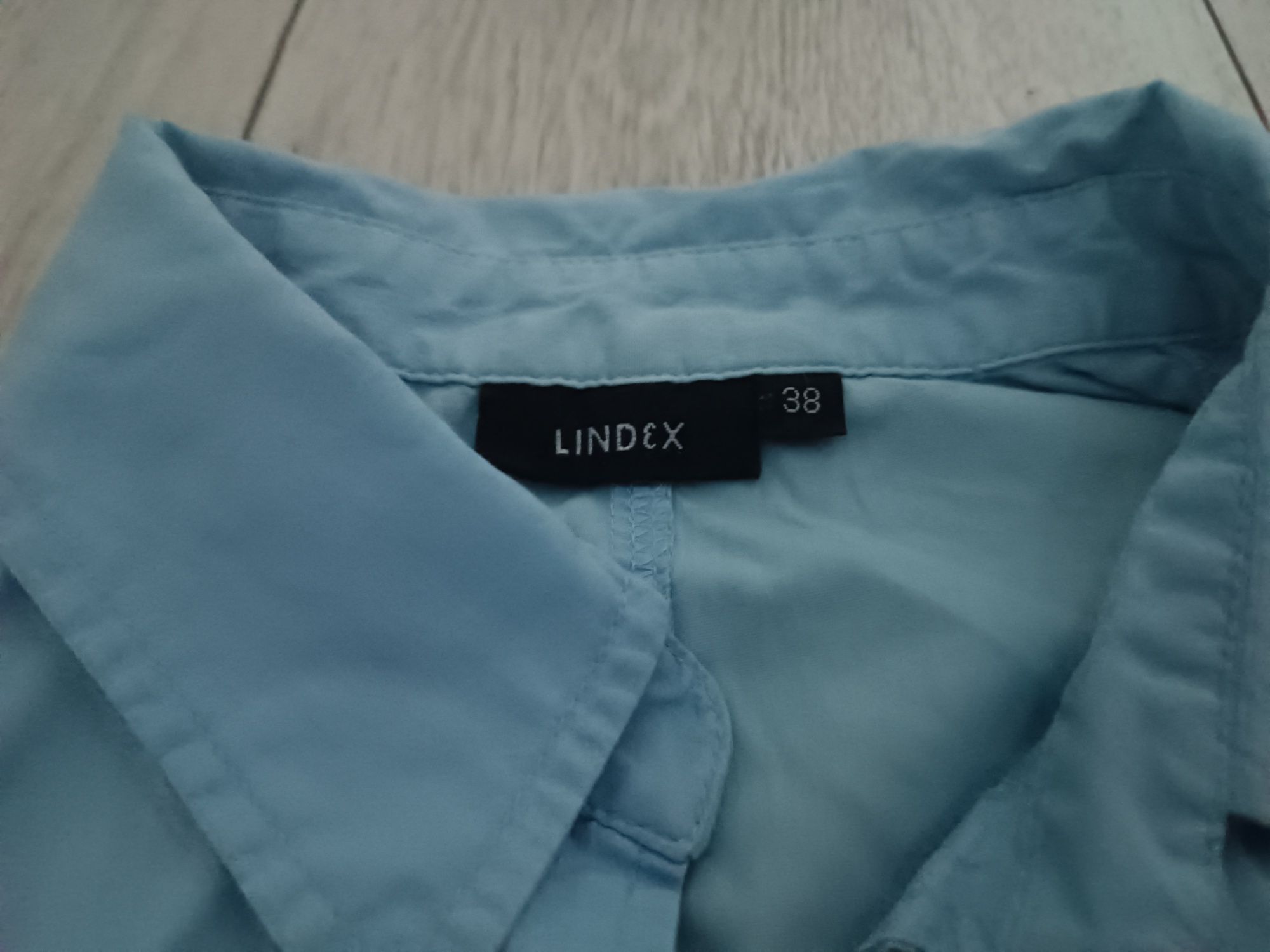 Błękitna koszula rękaw 3/4 lindex 38 m