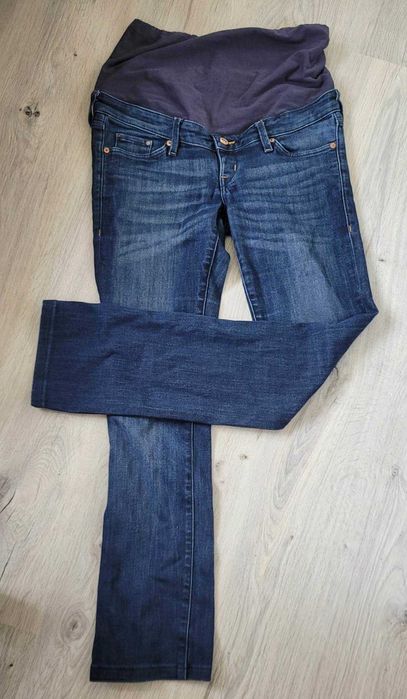 Spodnie ciążowe jeansy granatowe rozm 38 H&M