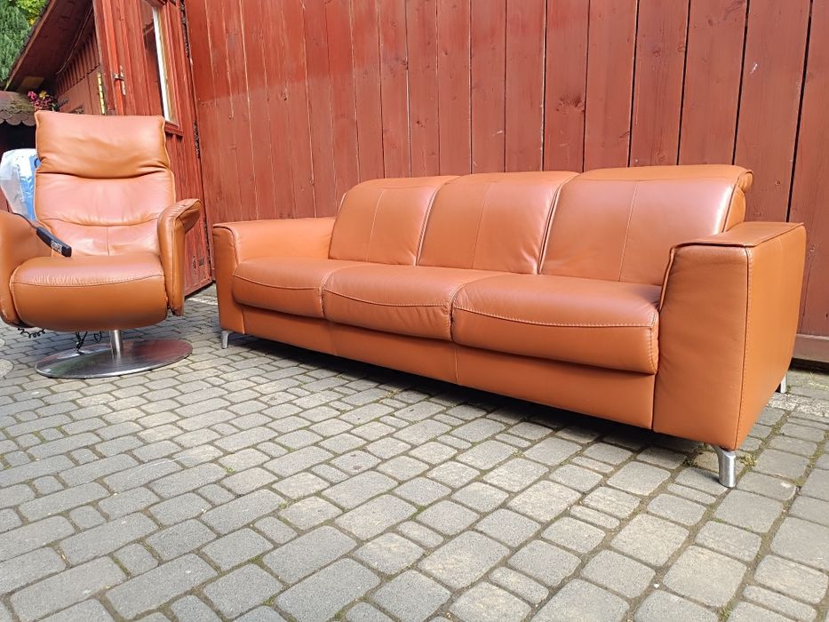 Sofa skórzana,sofy skórzane, komplet wypoczynkowy,że skóry transport
