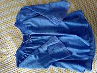 Bluzka piękną koronką niebieska 38 Tshibo