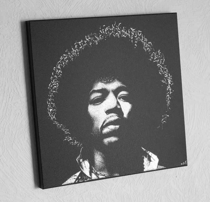 Jimi Hendrix Oryginalny obraz Grawerka