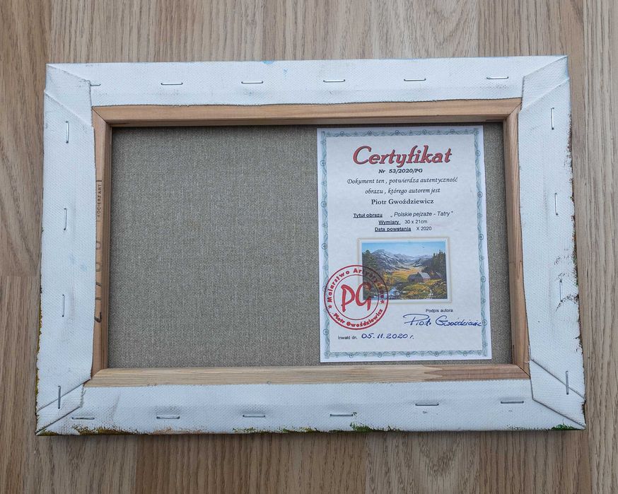 Obraz olejny Piotra Gwoździewicza – „Polskie pejzaże – Tatry”