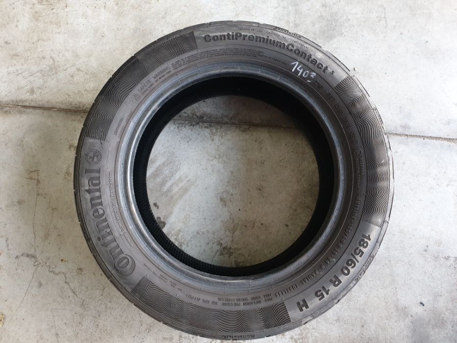 1szt. 185/60/15 84H Continental PremiumContact 5 4mm 2018r [ 1403 ]