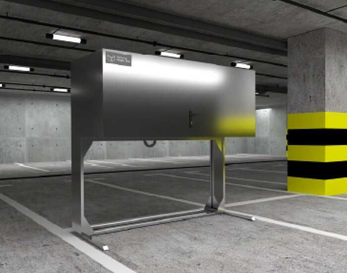 box garażowy, szafa, zabudowa parkingu, przechowywanie roweru