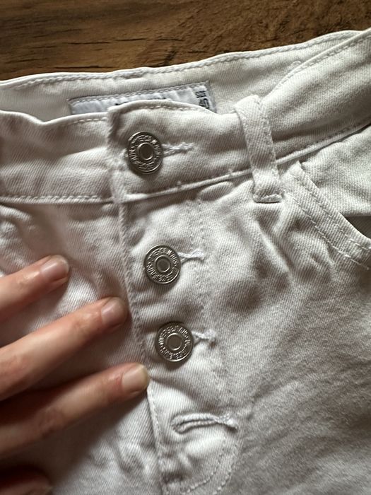 Diverse jeans 40 białe spodnie wysoki stan