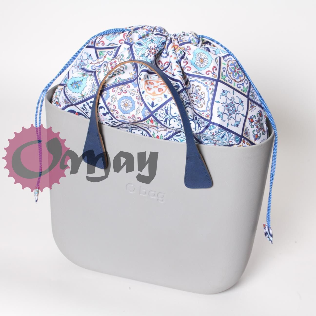 Granatowy organizer OBAG STANDARD worek kafelki 2 kieszenie komin OMAY