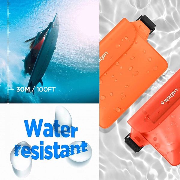 Spigen A620 Universal Waterproof Waist Bag 2-pack Sunset Orange