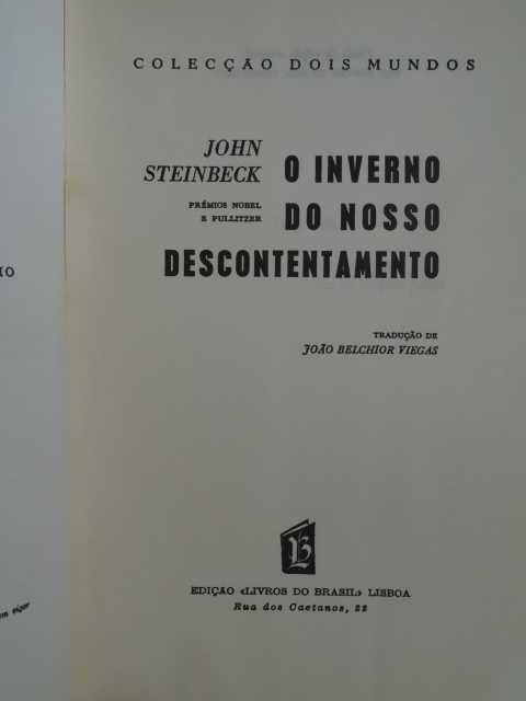 O Inverno do Nosso Descontentamento de John Steinbeck